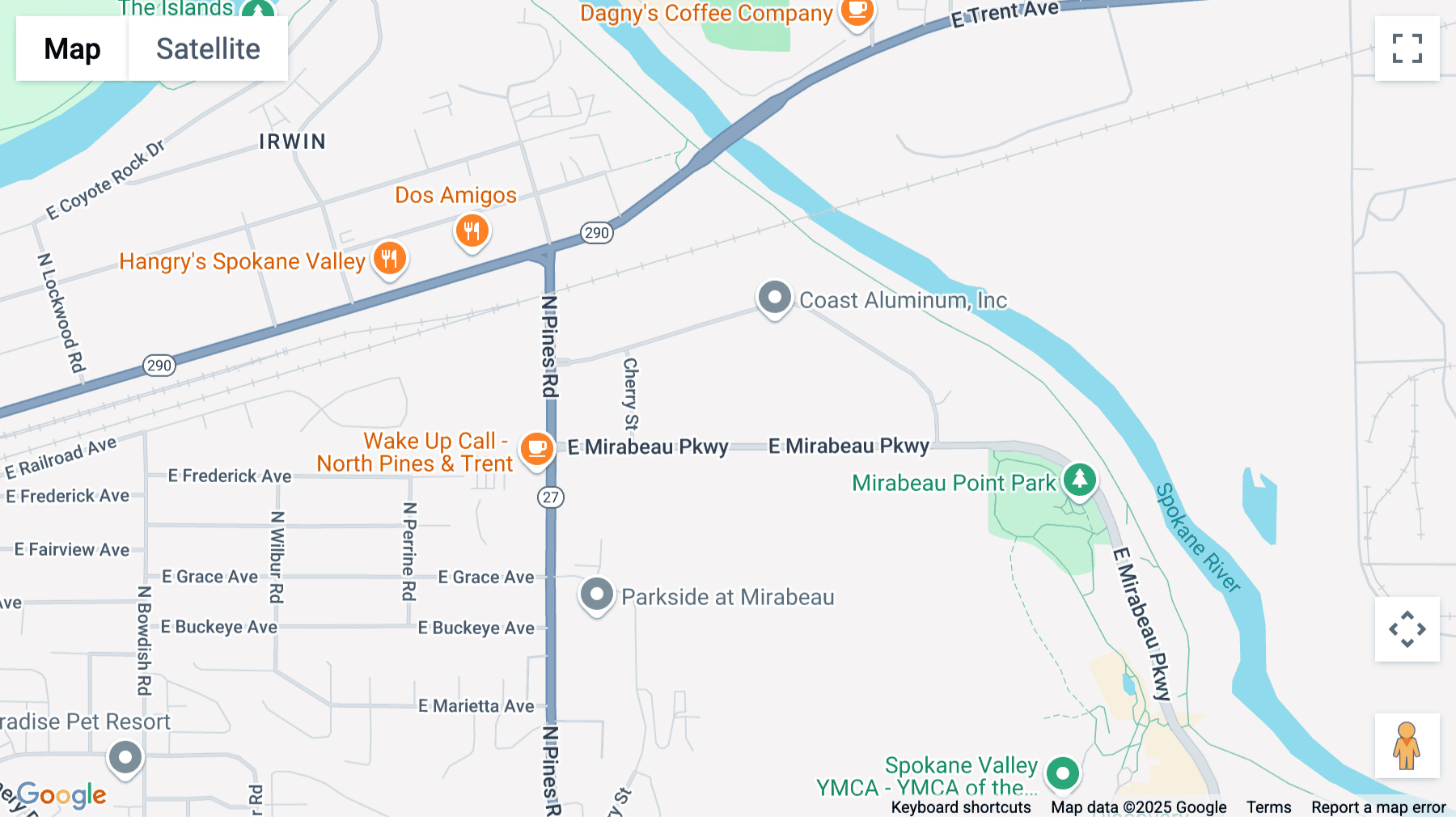 Click for interative map of 12709 East Mirabeau Parkway, 1st Floor, Suite 300, Spokane Valley