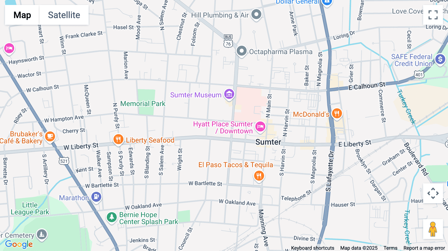 Click for interative map of 208 West Hampton Avenue, 1st Floor, Sumter