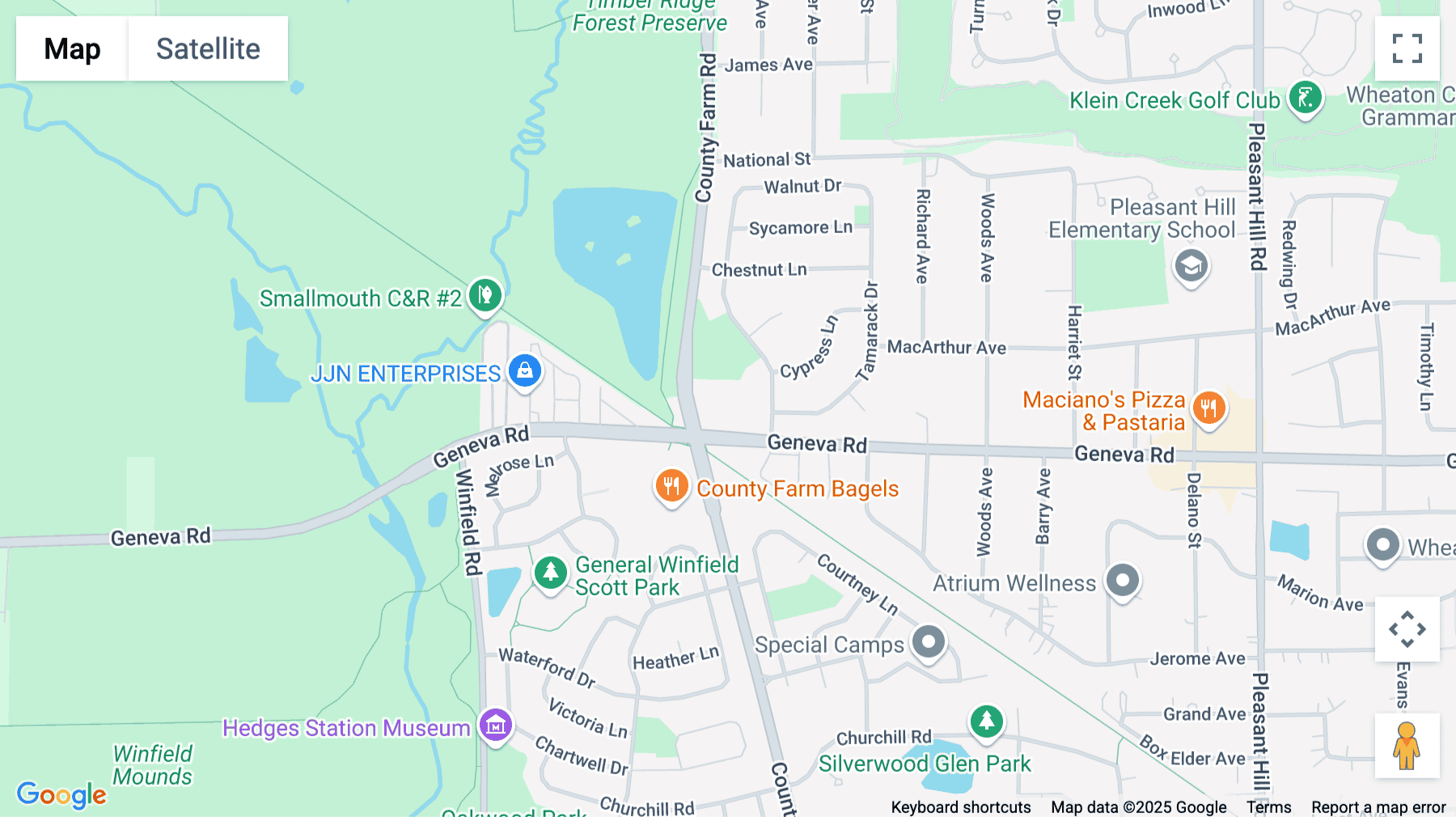 Click for interative map of 1N131 County Farm Road, Winfield