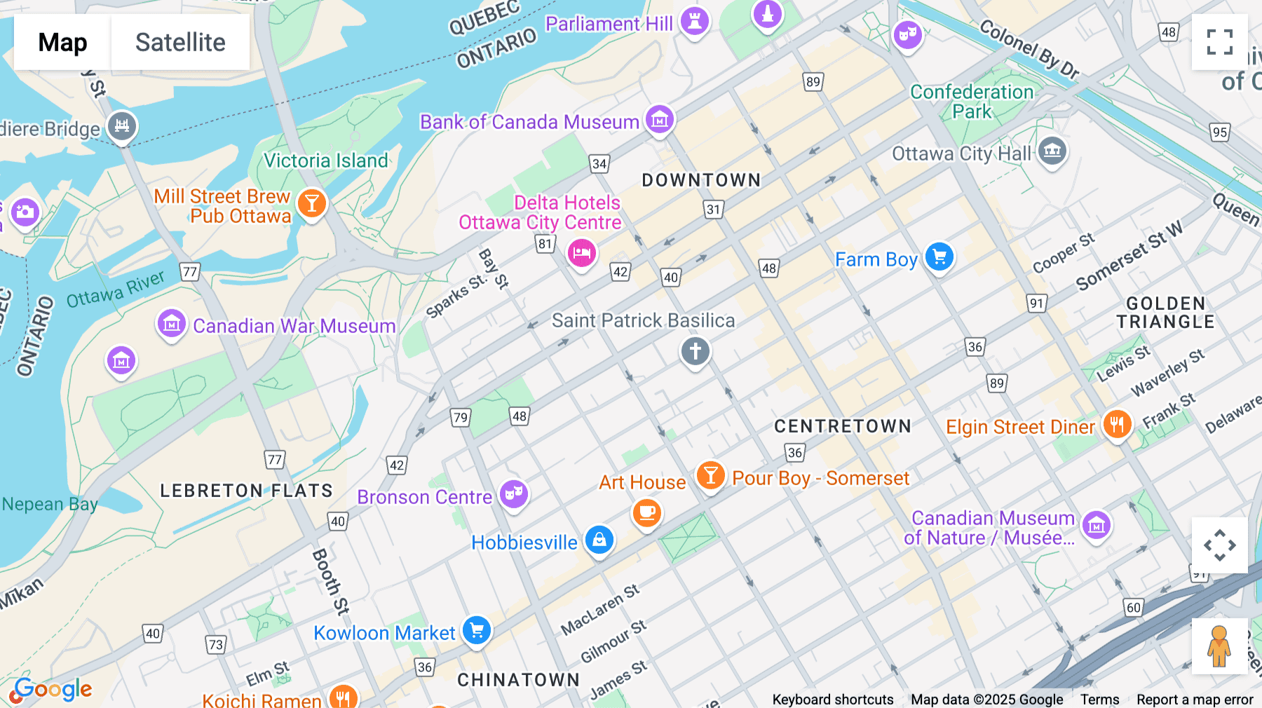 Click for interative map of 440 Laurier Avenue West, 2nd Floor, Ottawa