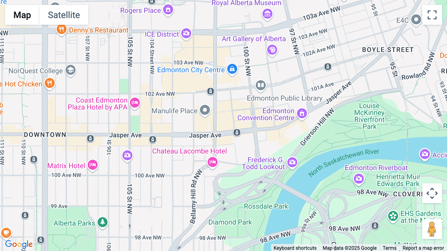 Click for interative map of 10060, Jasper Avenue, Tower 1 Unit 2020, Edmonton