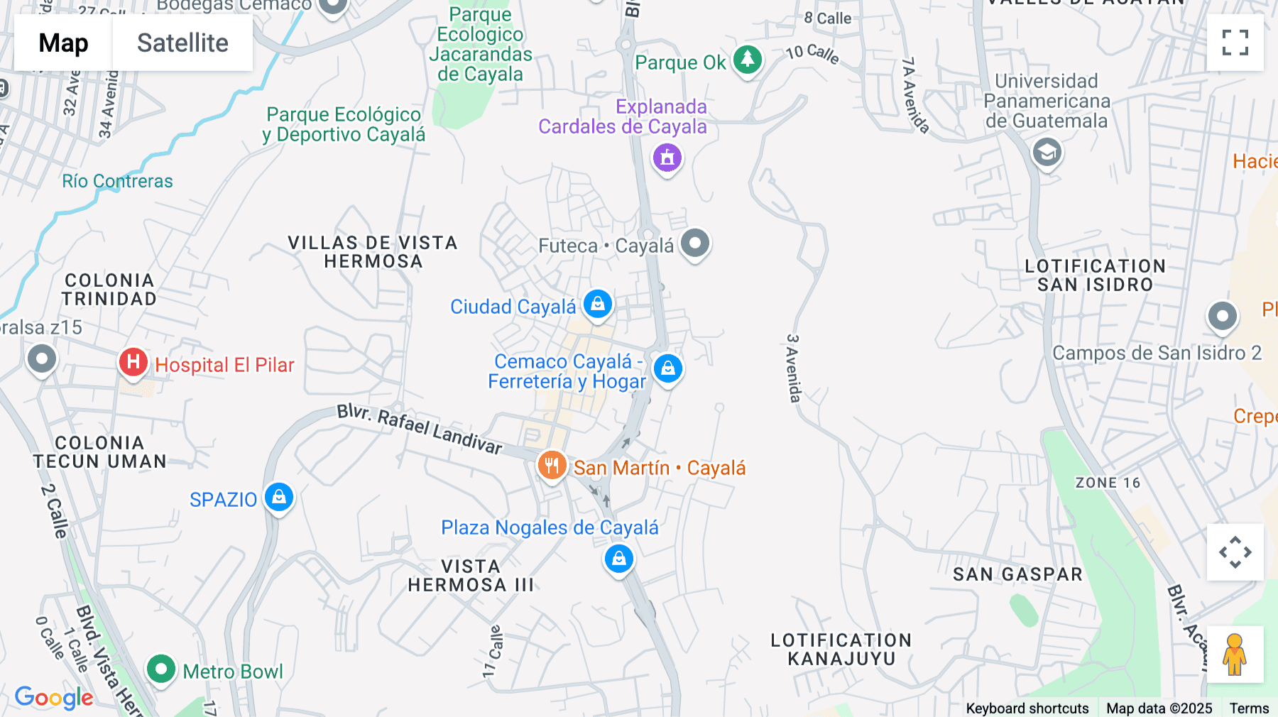 Click for interative map of Boulevard Rafael Landivar, 10-05 Zona 16 Paseo Cayala, Edificio P4, Guatemala City