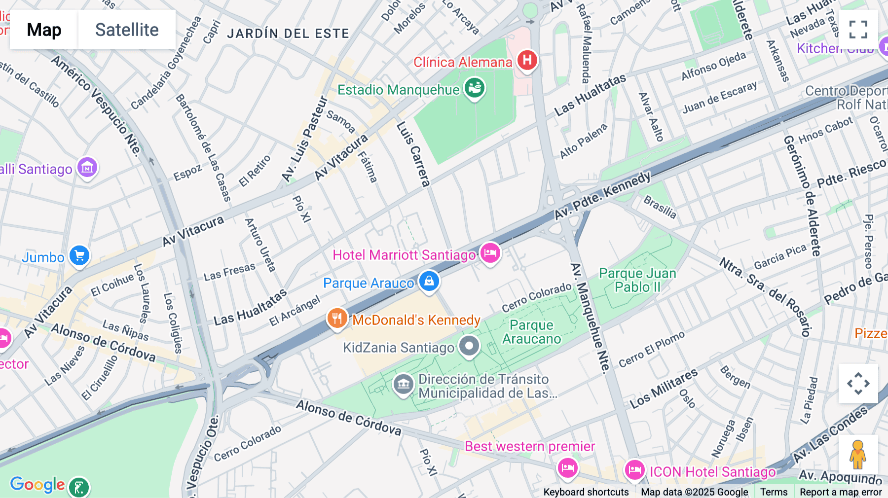 Click for interative map of Av. Presidente Kennedy 5488, Vitacura, Santiago