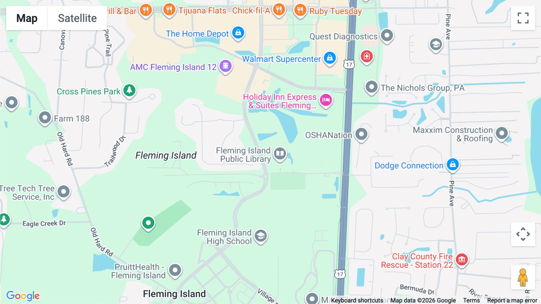 Click for interative map of 1845 Town Center Boulevard, Suite 205, Fleming Island