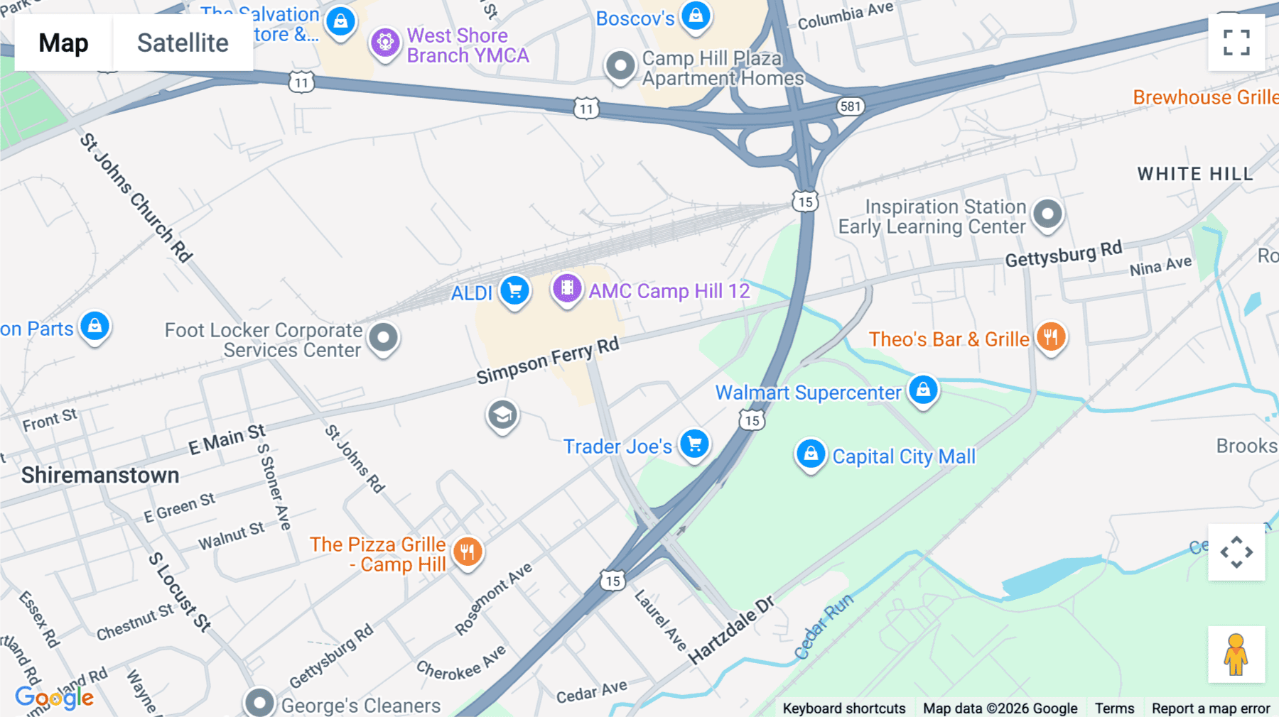 Click for interative map of 3425 Simpson Ferry, Suite 100, Camp Hill