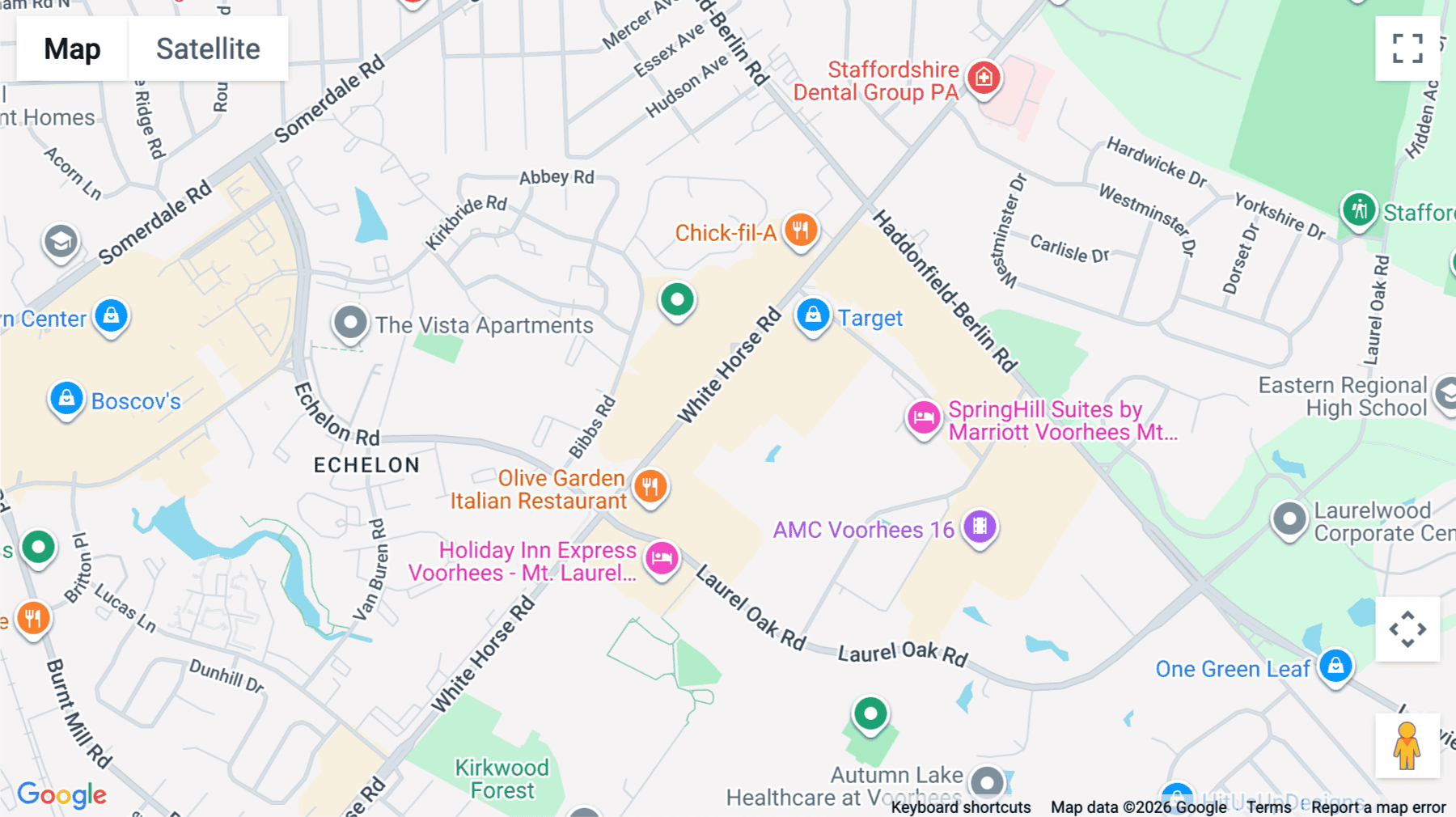 Click for interative map of 1099 White Horse Road, 2nd Floor, Voorhees