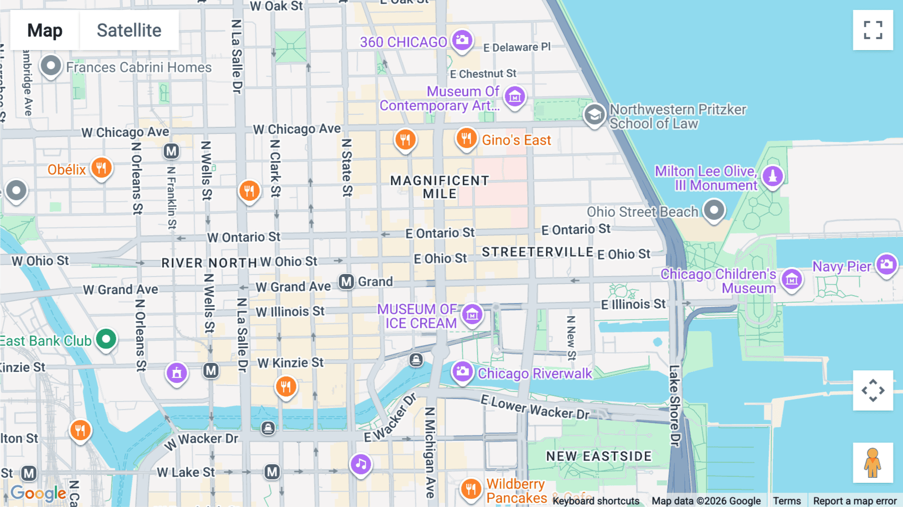Click for interative map of 605 North Michigan Avenue, Floor 4, Chicago