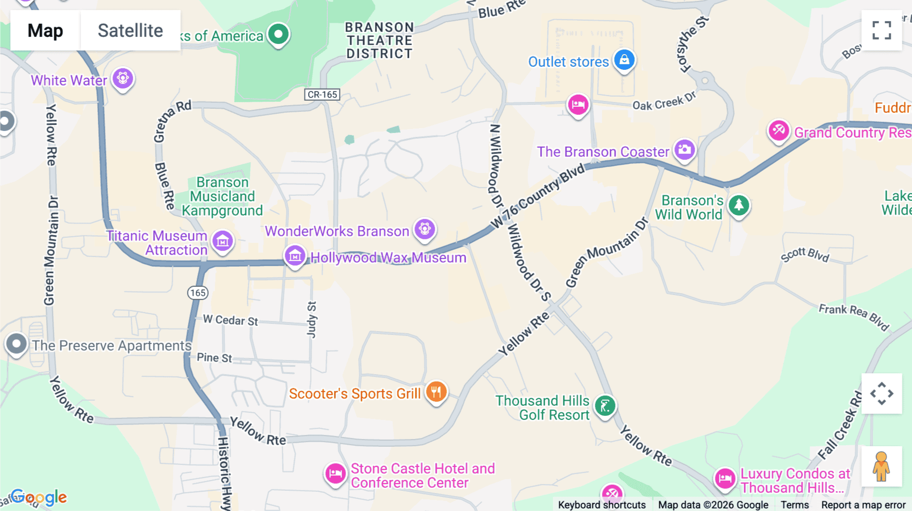 Click for interative map of 2800 West 76 Country Boulevard, 2nd floor, Branson