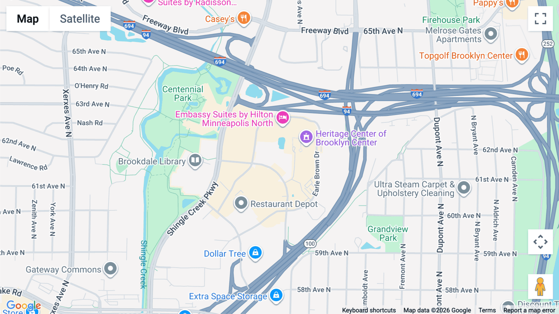 Click for interative map of 6160 Summit Drive North, Suite 200, Brooklyn Center