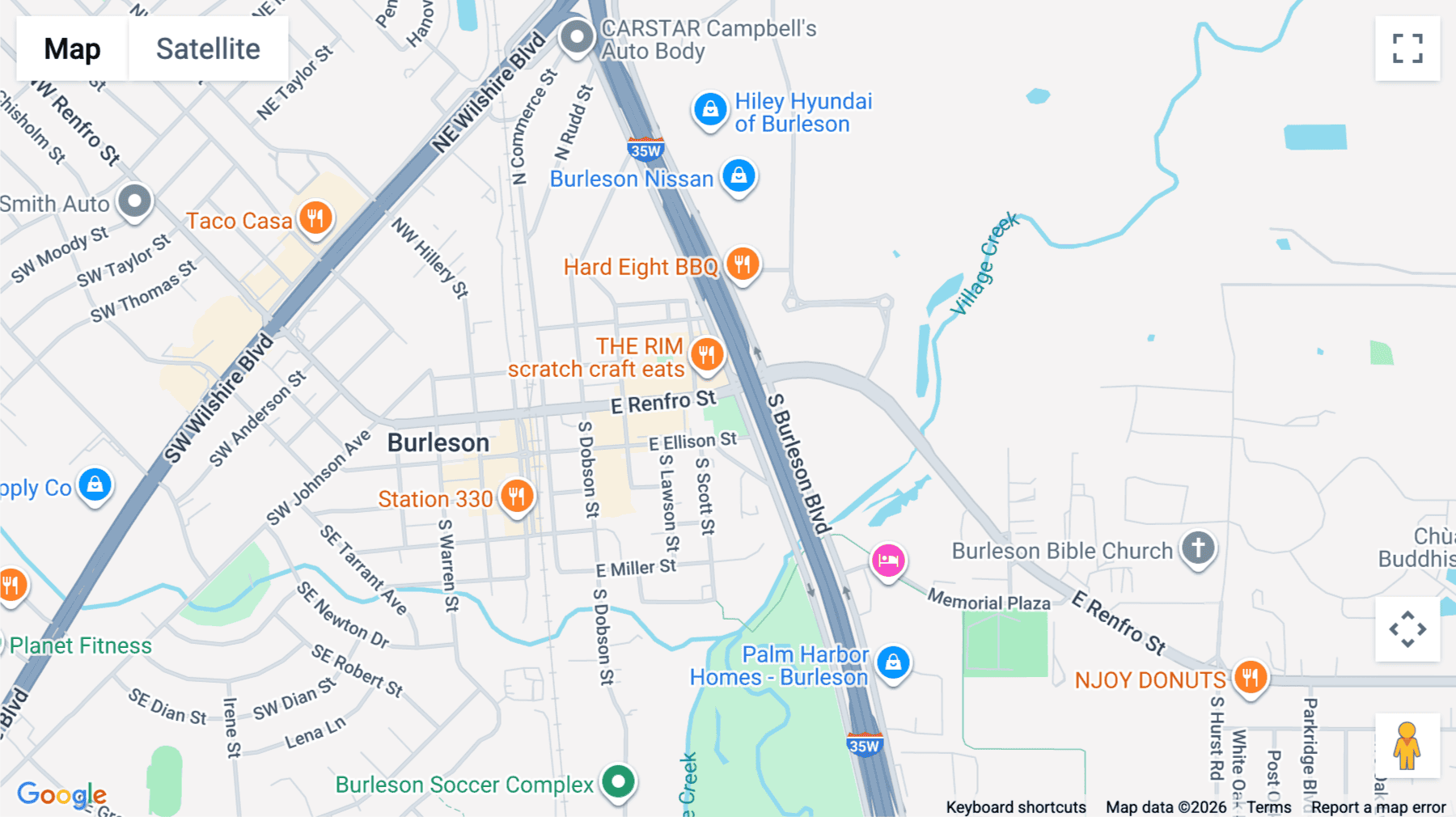 Click for interative map of 295 East Renfro Street, Suite 300, Burleson
