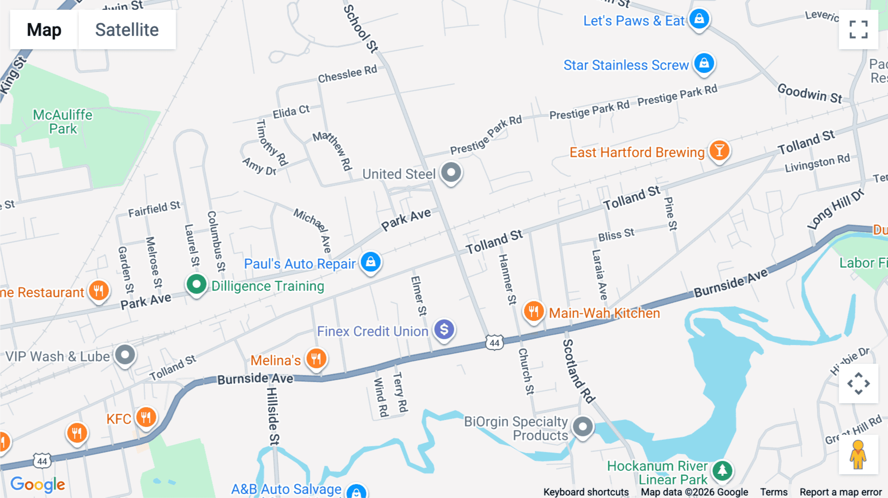 Click for interative map of 510 Tolland Street, 1st & 2nd Floor, East Hartford