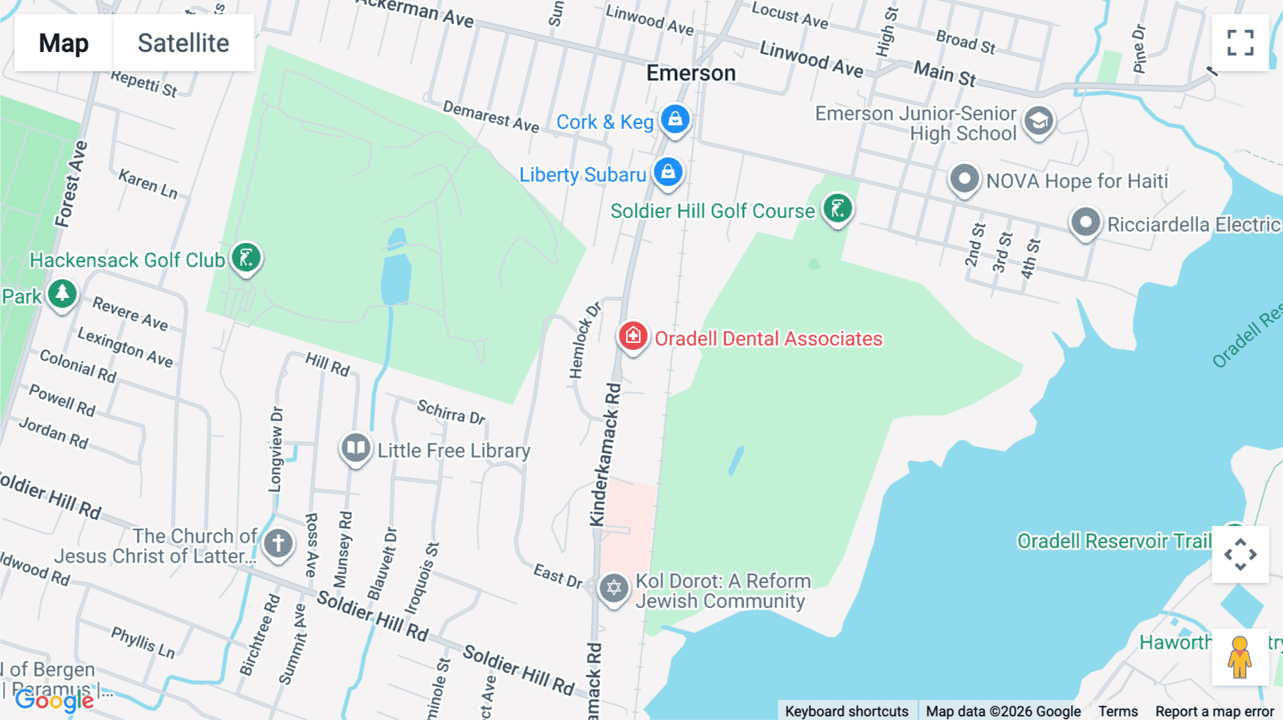 Click for interative map of 800 Kinderkamack Road, 2nd Floor, Oradell