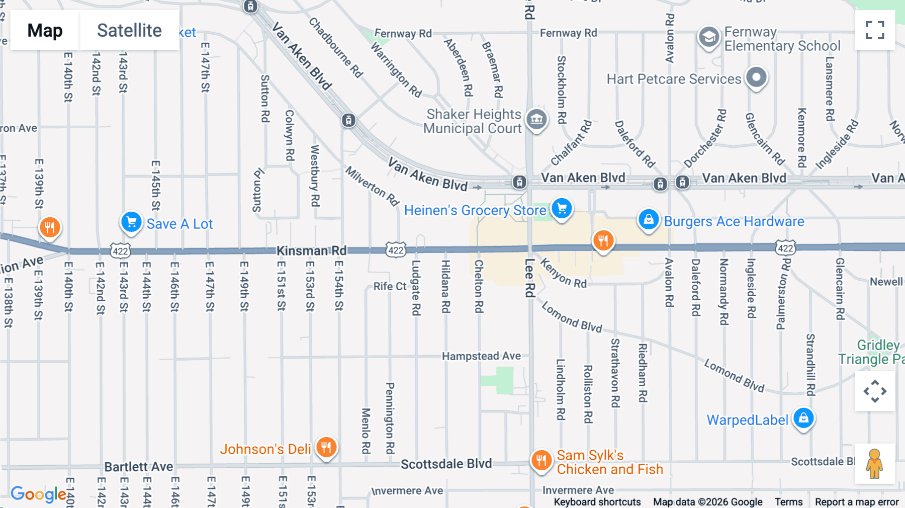 Click for interative map of 16102 Chagrin Boulevard, 1st Floor, Shaker Heights