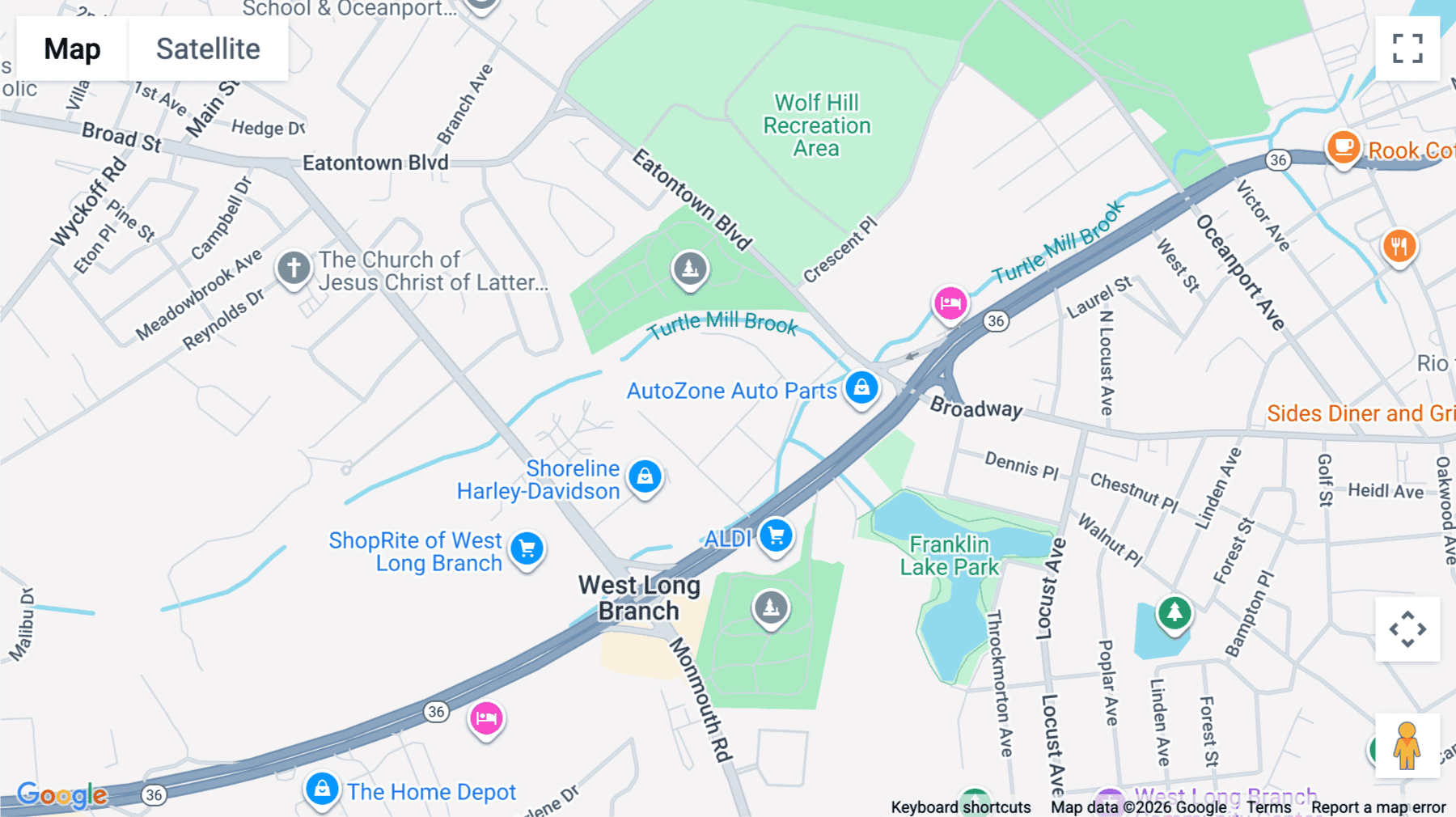 Click for interative map of 185 State Route 36, Building A Suite 210, West Long Branch