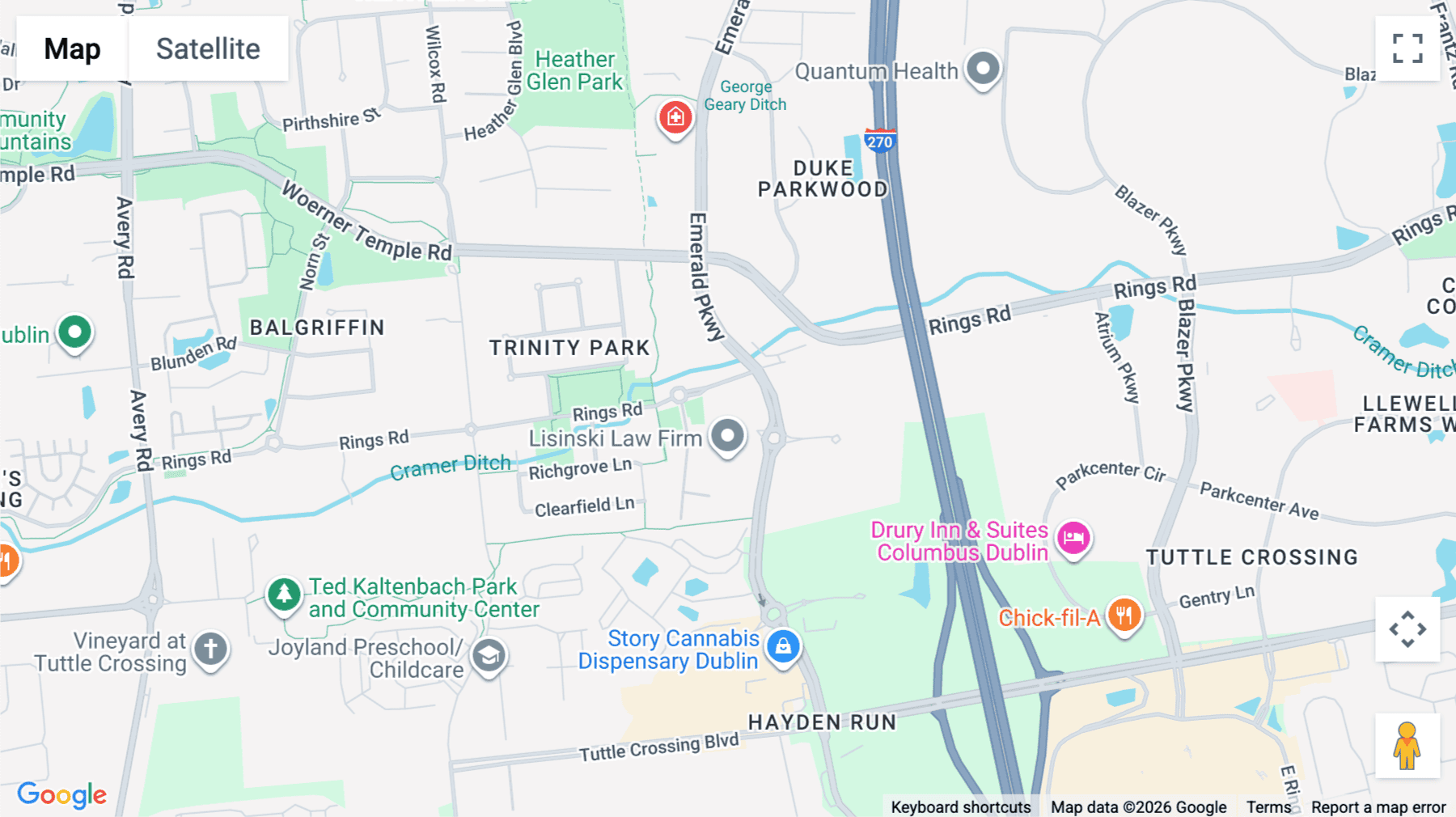 Click for interative map of 6397 Emerald Parkway, Suite 210, Dublin (Ohio)