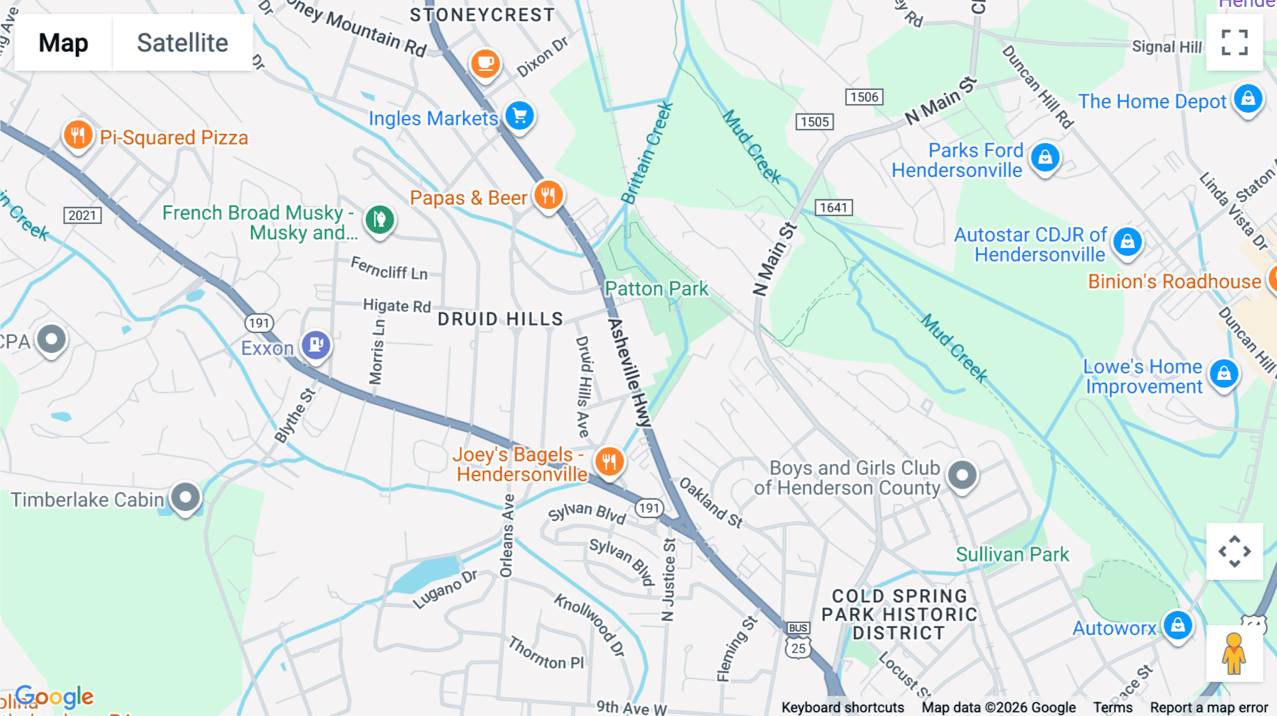 Click for interative map of 1620 Ashville Hwy, 2nd Floor, Hendersonville