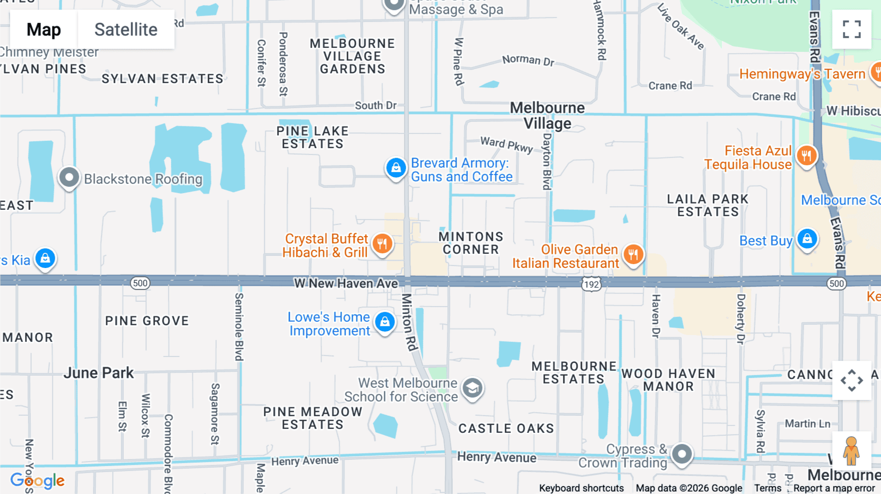 Click for interative map of 3020 West New Haven Avenue, 1st Floor, Melbourne