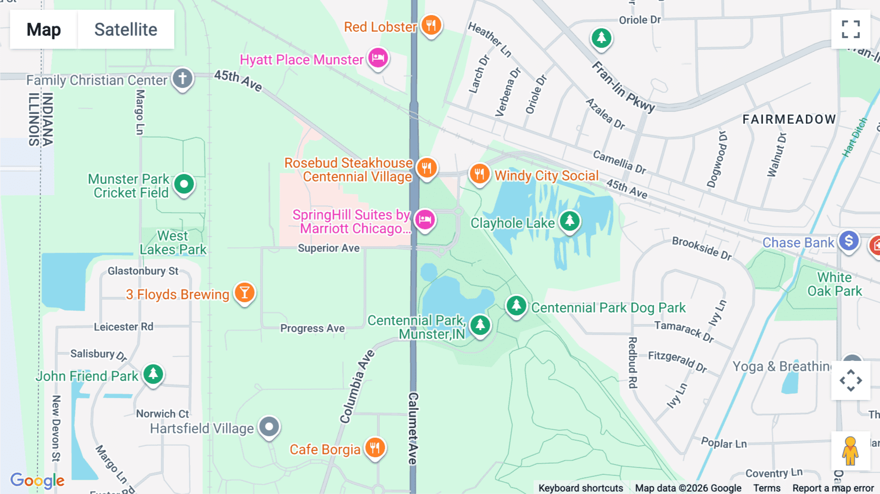 Click for interative map of 9601 North Centennial Drive, 2nd Floor, Munster