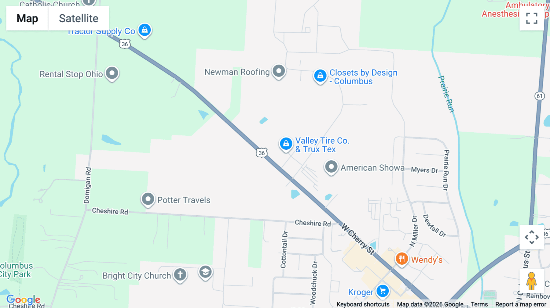 Click for interative map of 801 West Cherry Street, 2nd Floor, Sunbury