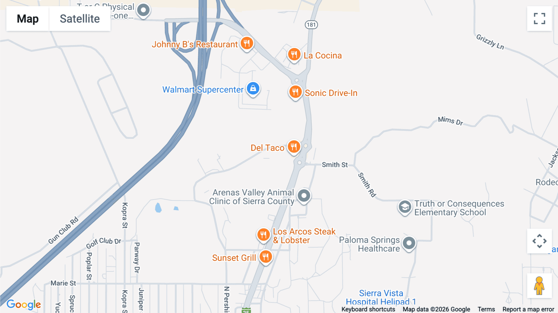 Click for interative map of 1902 North Date Street, Suite 100, Truth or Consequences