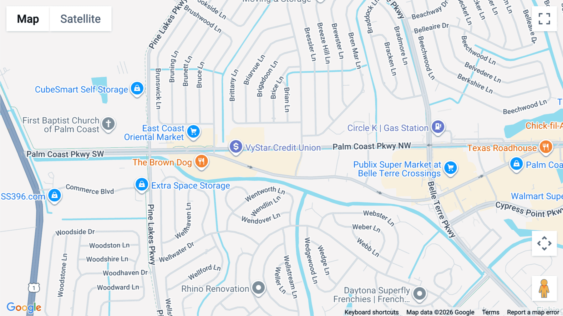 Click for interative map of 4869 Palm Coast Parkway Northwest, 1st Floor, Palm Coast