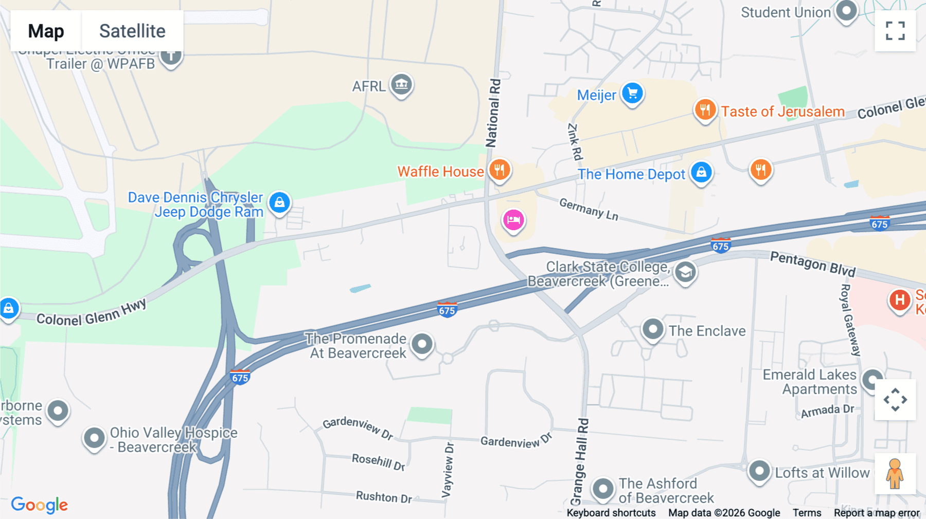 Click for interative map of 4031, Colonel Glenn Highway, Beavercreek