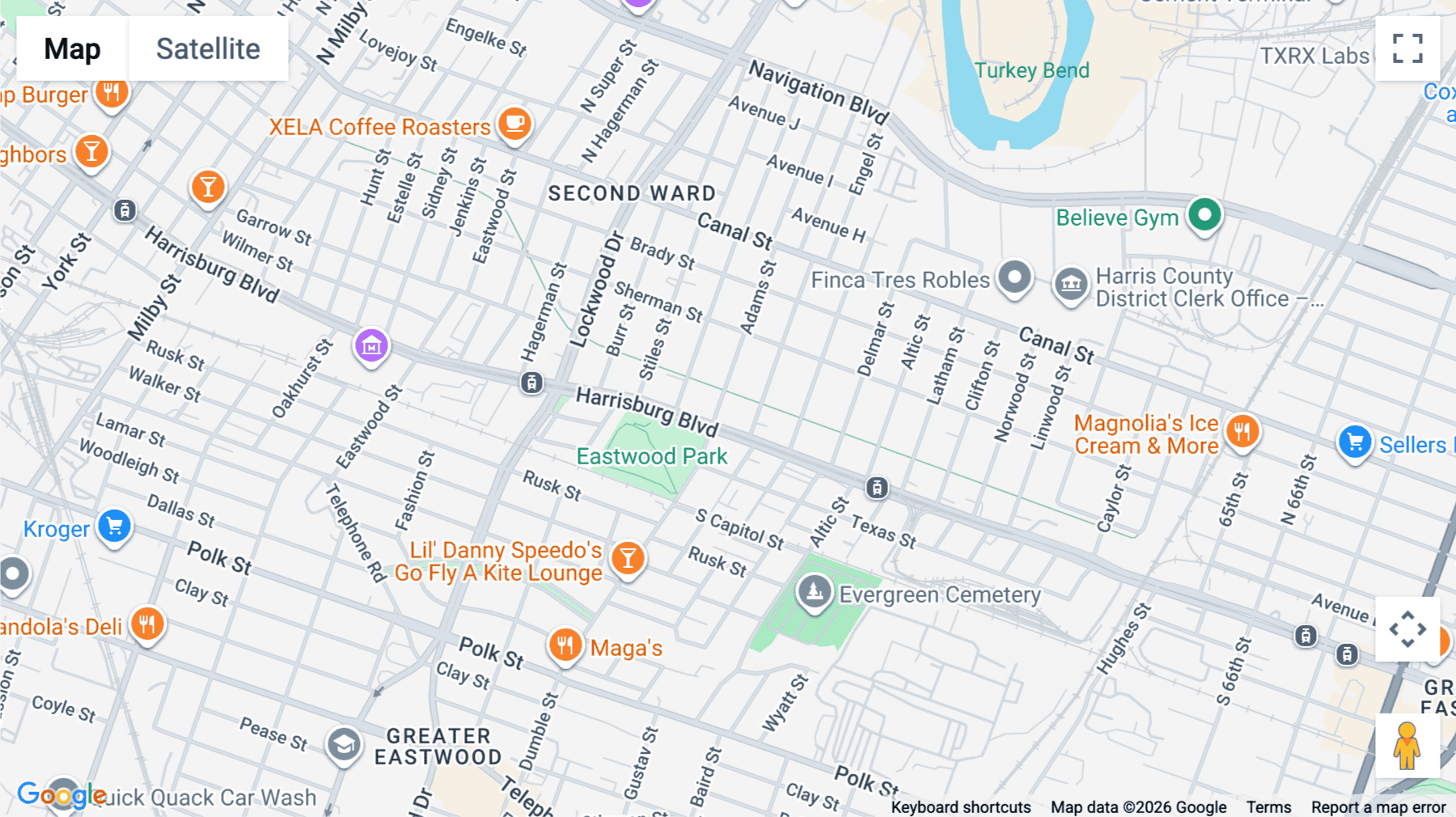 Click for interative map of 301, Adams Street, South Central Houston, Houston