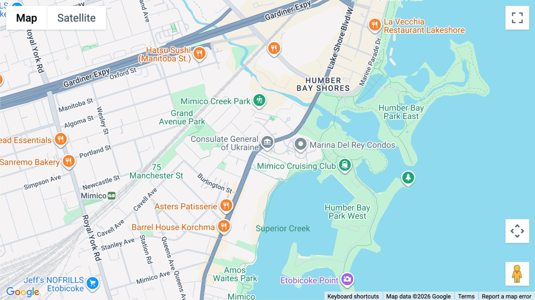Click for interative map of 2275 Lake Shore Blvd. West, Toronto