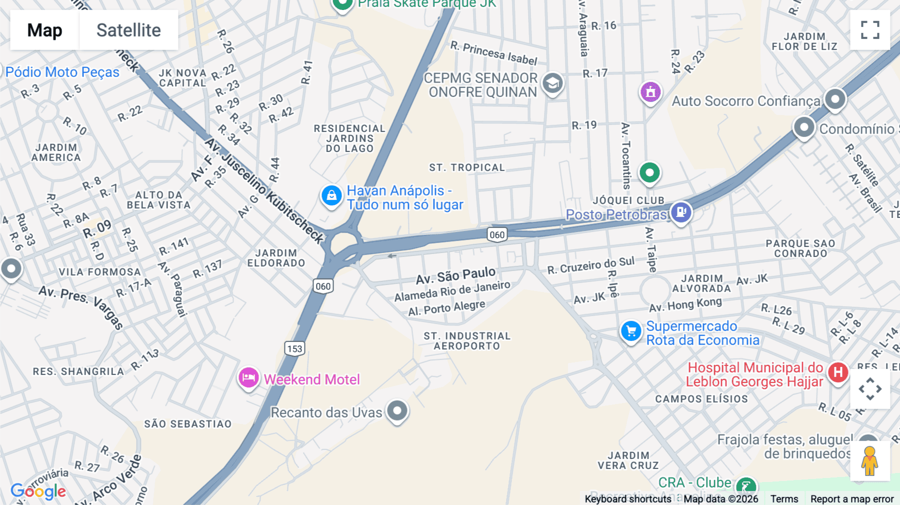Click for interative map of Alameda Adilson Santos, 454, Anapolis