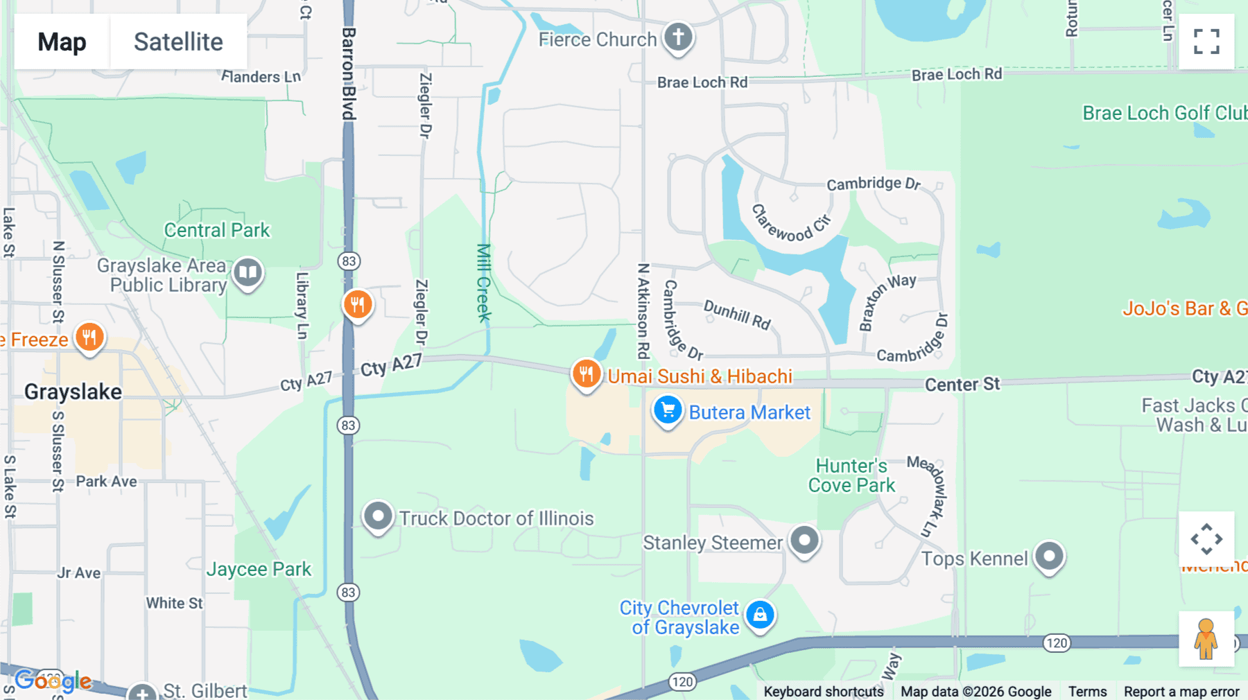 Click for interative map of 100 North Atkinson Road, 1st Floor, Grayslake