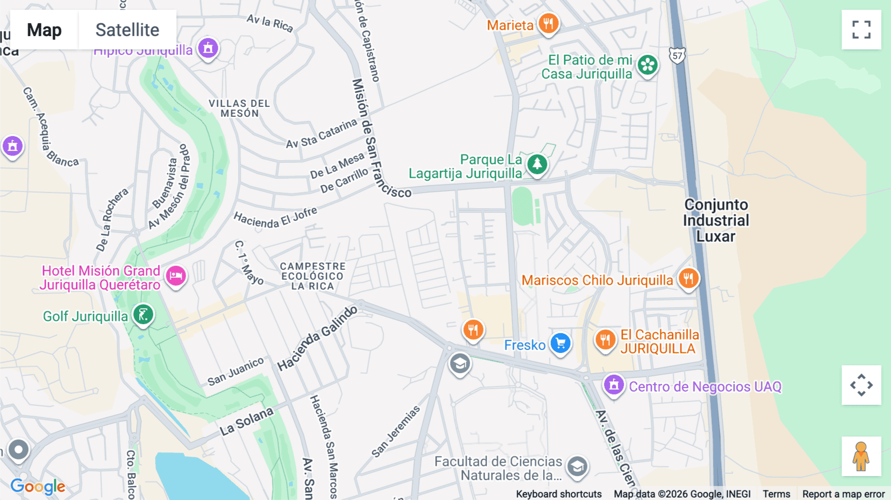 Click for interative map of R. M. Clemencia Borja Taboada 522, Col. Jurica Acueducto, Querétaro