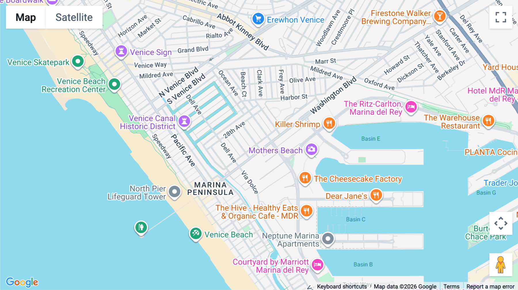 Click for interative map of 475 Washington Boulevard, Marina Del Rey