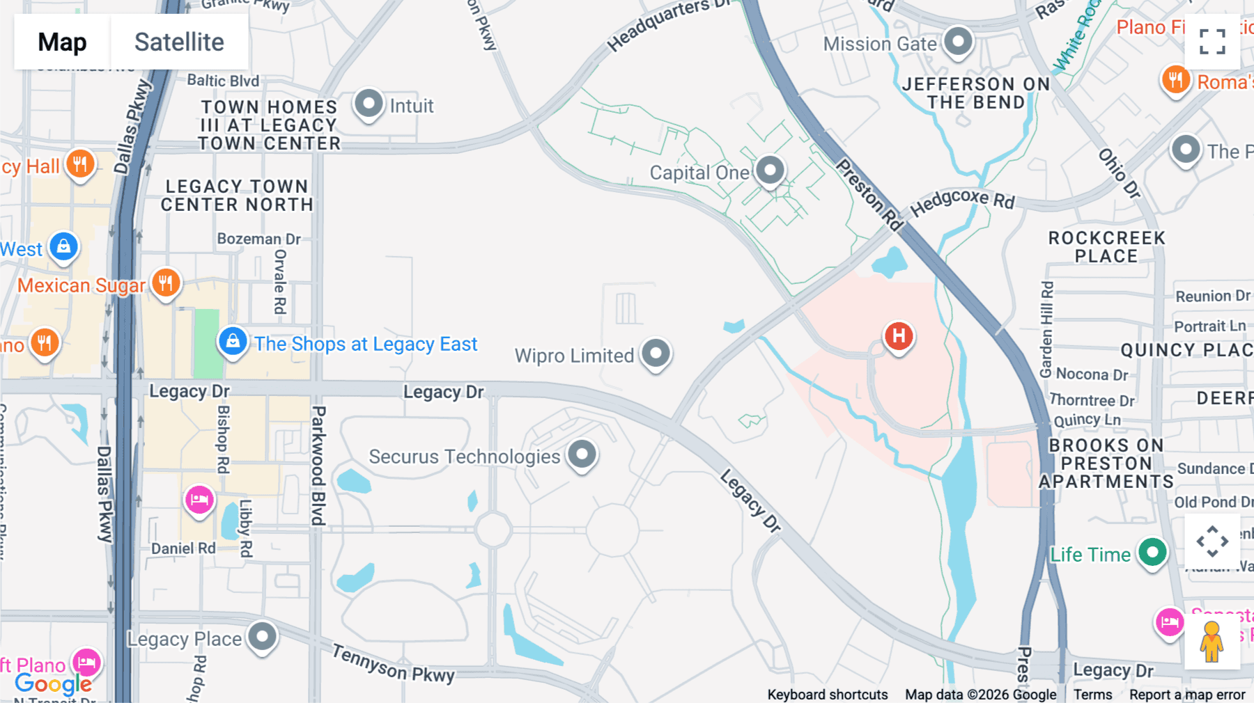 Click for interative map of 5465 Legacy Drive, Suite 650, Plano
