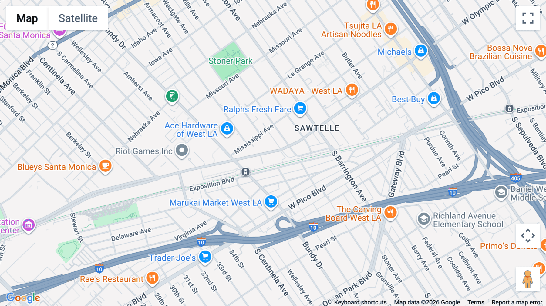 Click for interative map of 11845 West Olympic Boulevard, 11th Floor, Los Angeles