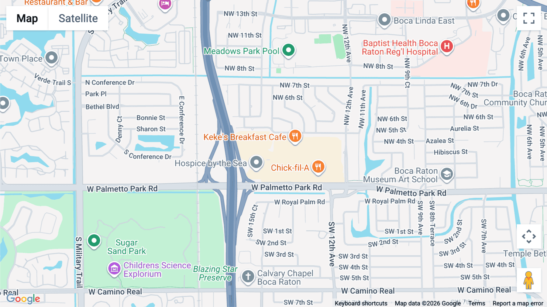 Click for interative map of 1489, West Palmetto Park Road, Boca Raton