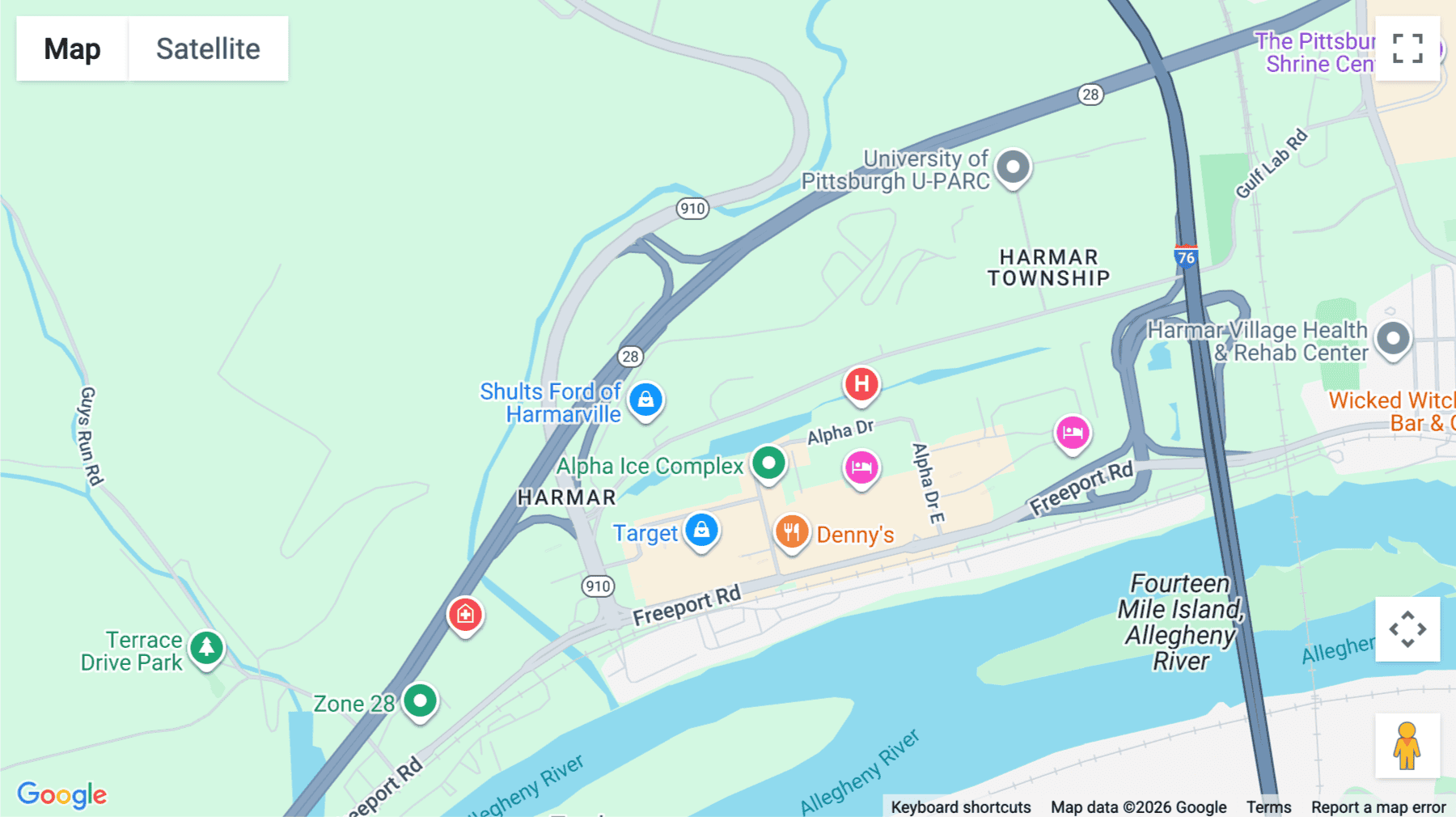 Click for interative map of 1200 Gulf Lab Road, 1st and 2nd Floor, Pittsburgh