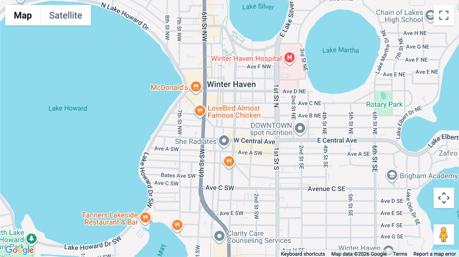 Click for interative map of 316 Avenue A Northwest, 2nd Floor, Winter Haven