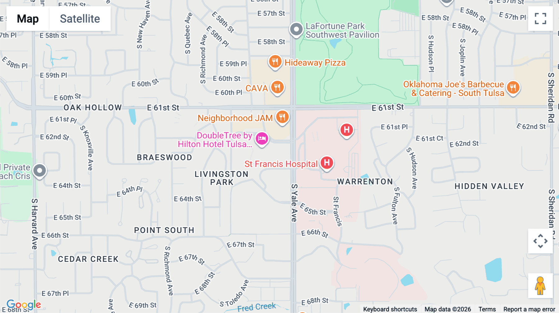 Click for interative map of 6100 South Yale Avenue, Suite 500, Tulsa