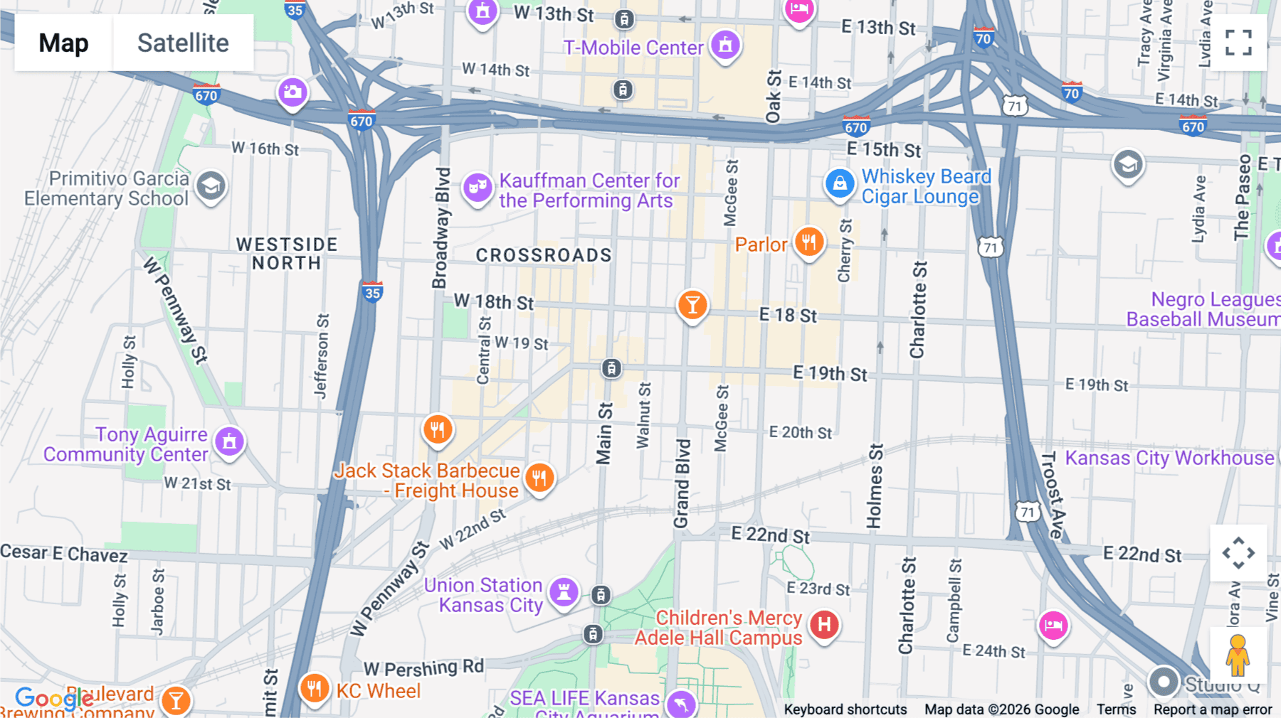 Click for interative map of 1828 Walnut Street, 4th & 5th Floor, Kansas City (KS)