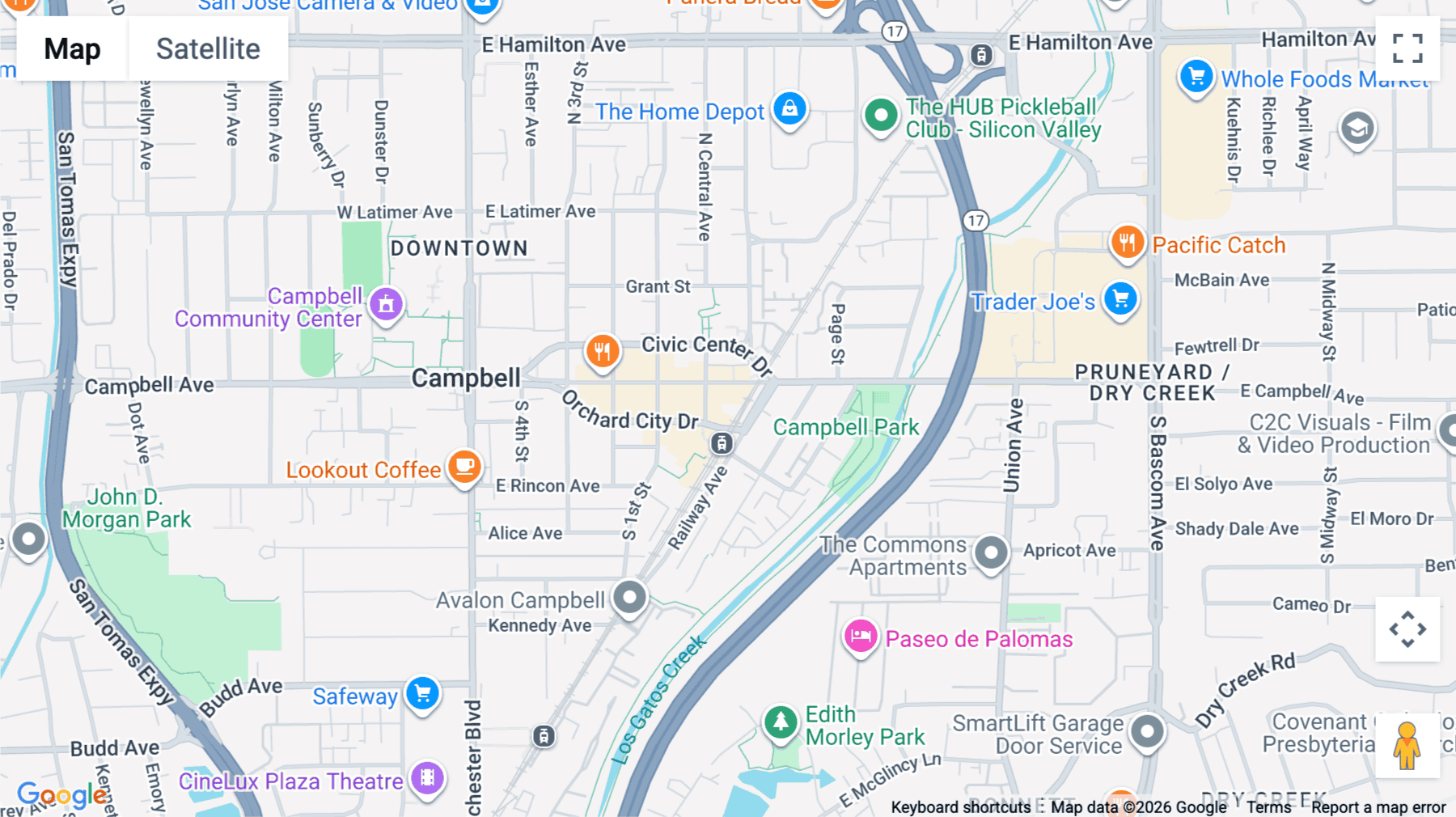 Click for interative map of 307 Orchard City Drive, 1st Floor, Campbell