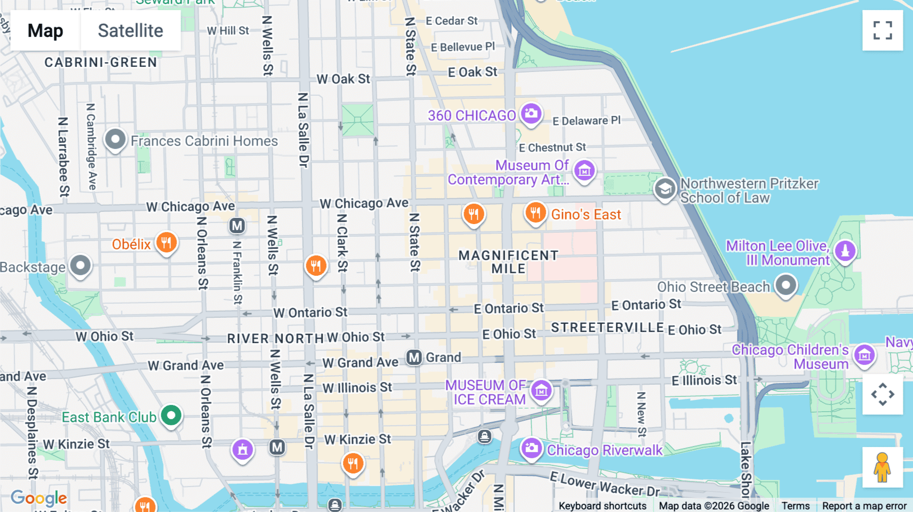 Click for interative map of 40 East Huron Street, 3rd Floor, Chicago
