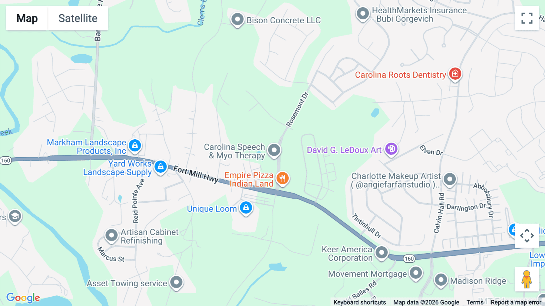 Click for interative map of 1245 Rosemont Drive, 1st Floor, Fort Mill