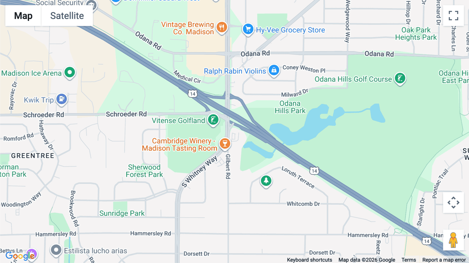 Click for interative map of 901 South Whitney Way, 1st and 2nd Floor, Madison