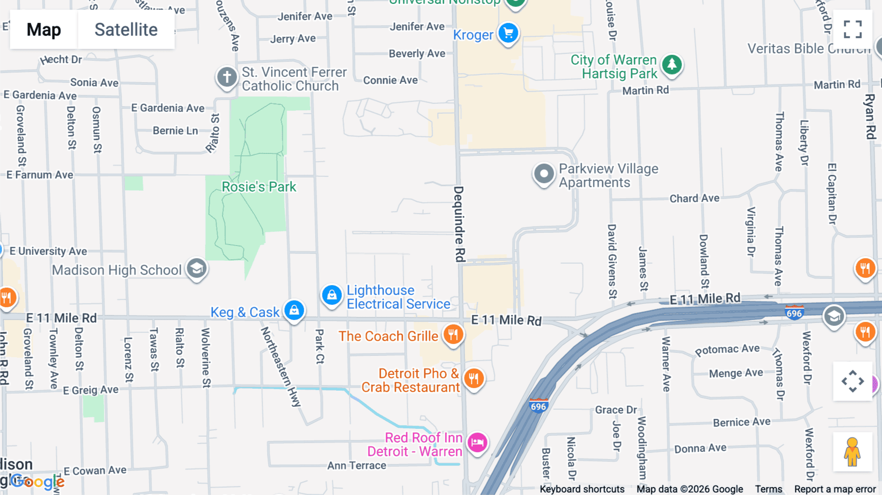 Click for interative map of 27301 Dequindre Road, 2nd Floor, Madison Heights