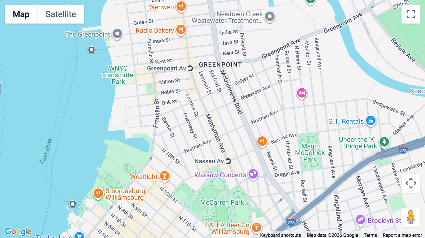 Click for interative map of 750 Manhattan Avenue, New York City