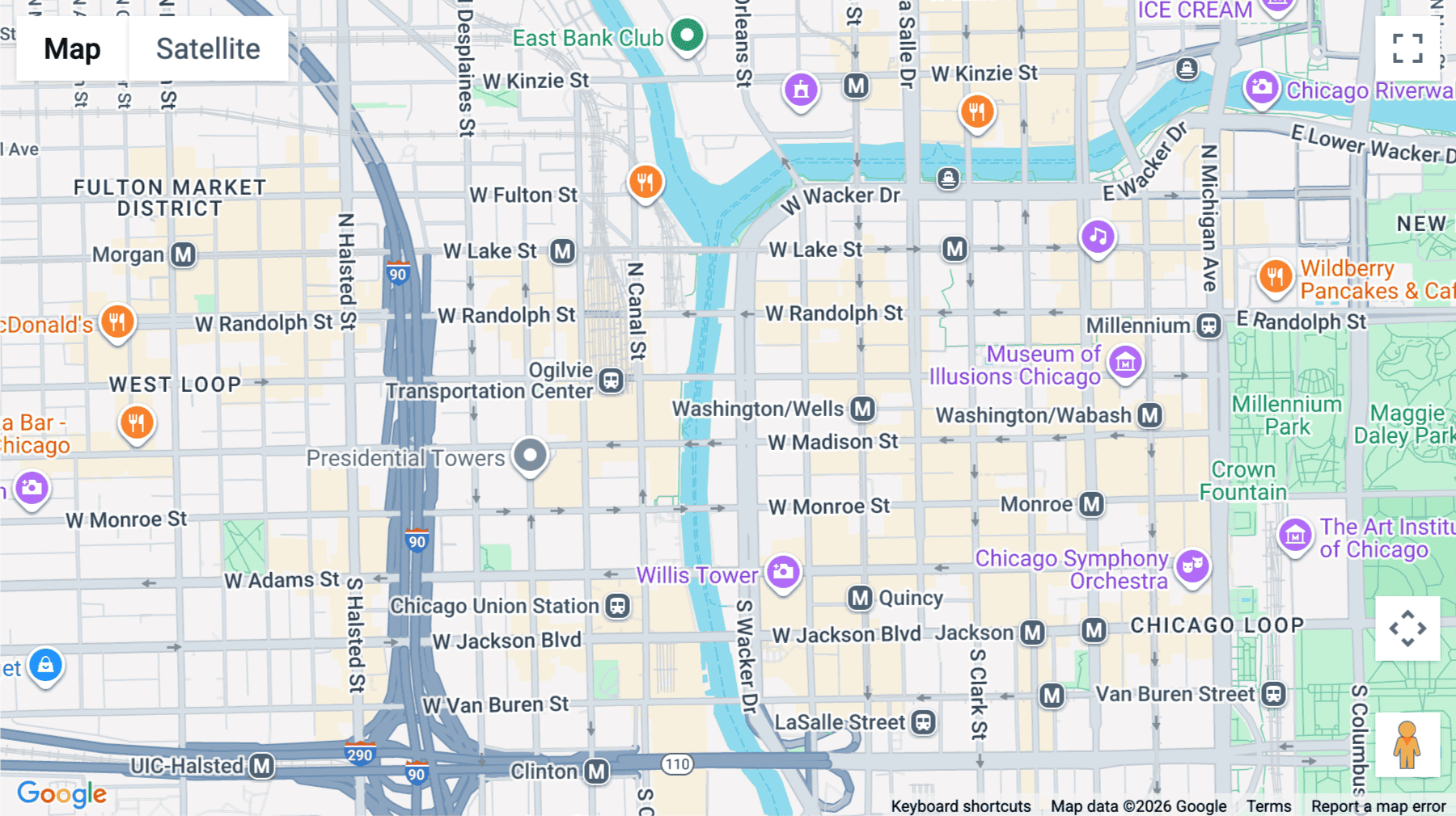 Click for interative map of 20, North Wacker Drive, Suite 1000, Chicago