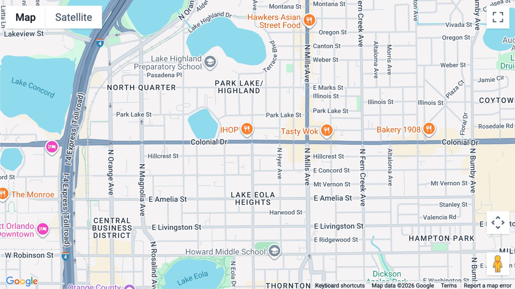 Click for interative map of 708 East Colonial Drive, 1st Floor, Orlando (Florida)