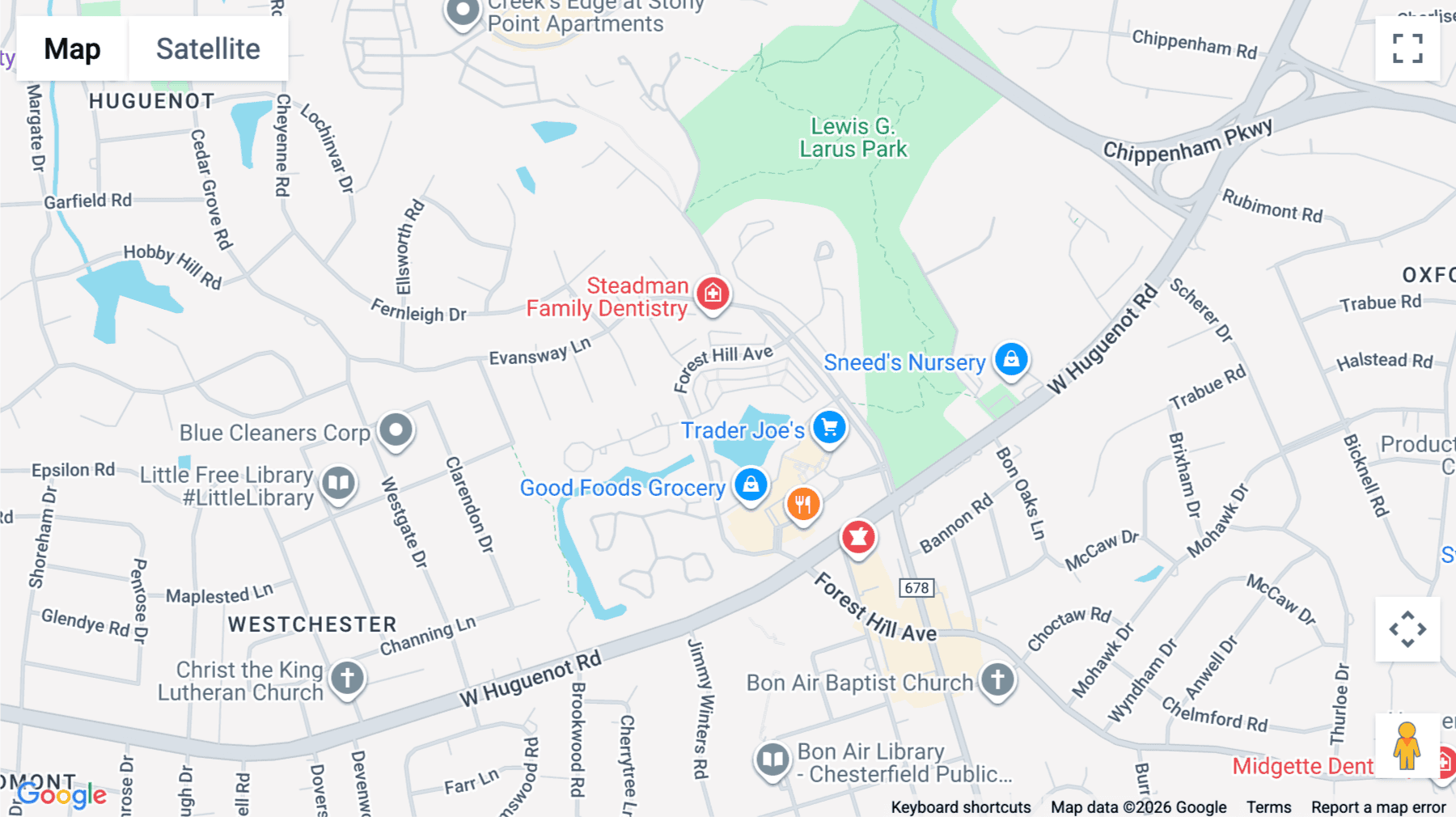 Click for interative map of 9211 Forest Hill Avenue, Suite 200, Richmond (Virginia)