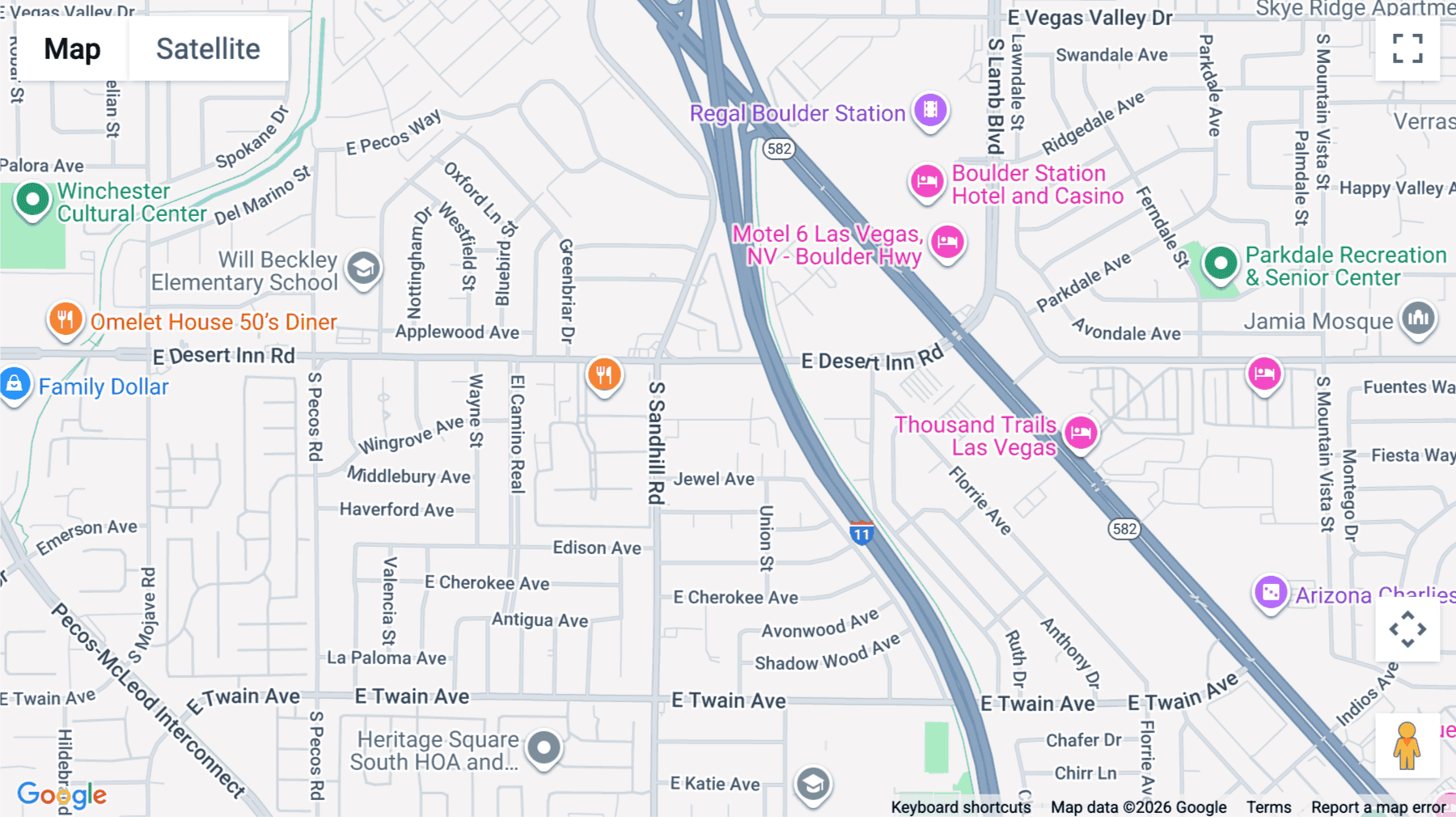 Click for interative map of 3838 Raymert Drive, Building A, Las Vegas