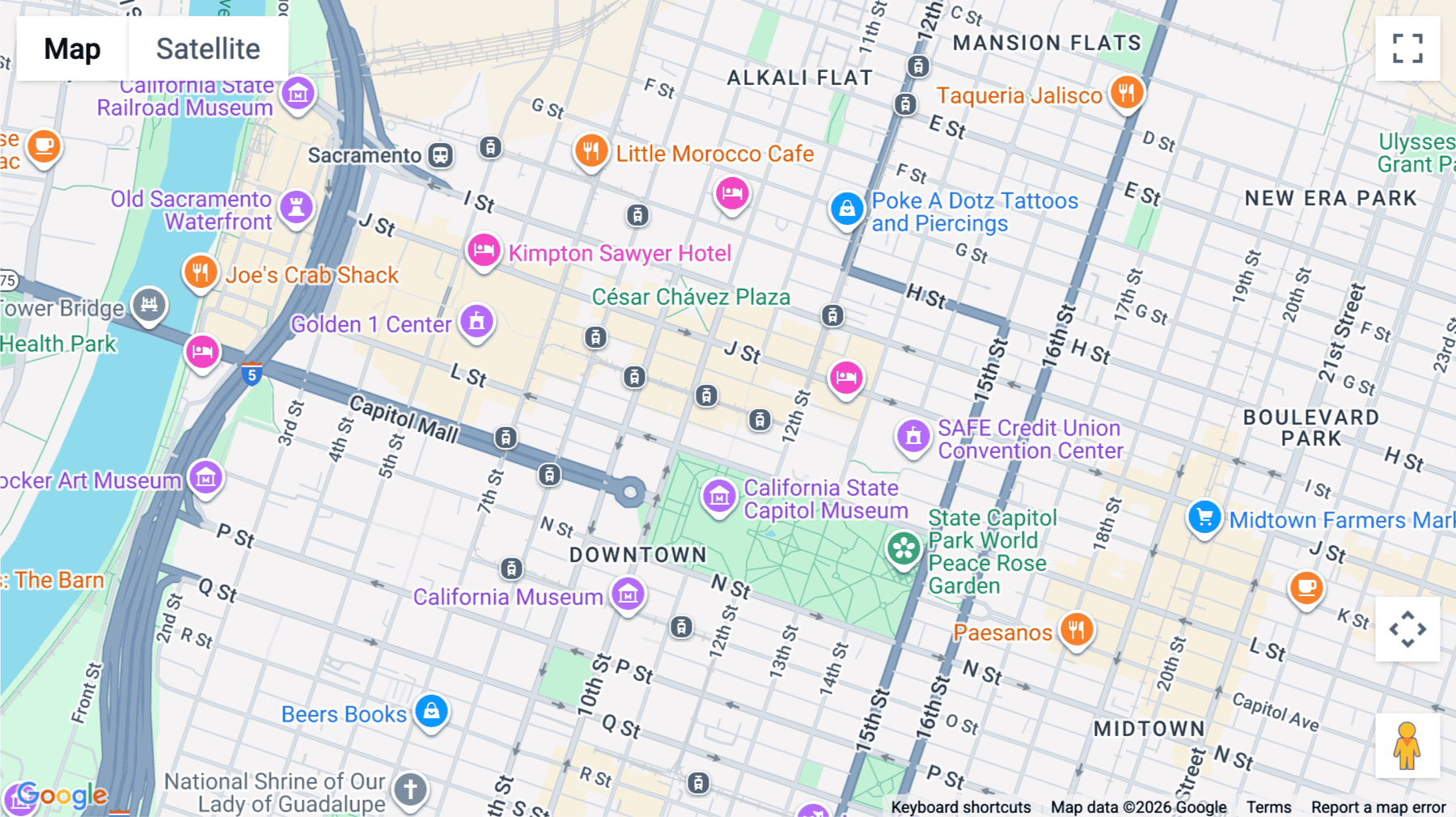 Click for interative map of 1100 11th Street, 3rd Floor, Sacramento